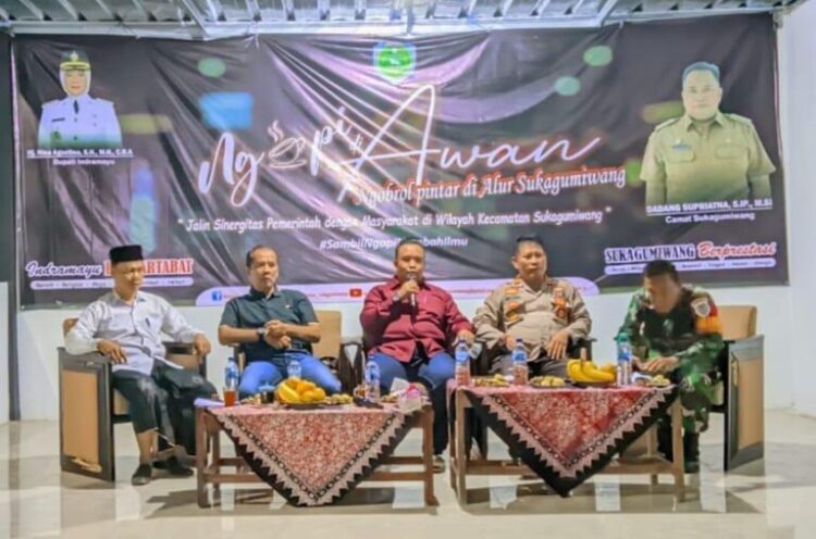 Bangun Karakter Pemuda Cinta Tanah Air, Pemcam Sukagumiwang Gelar Ngopi di A-Wan