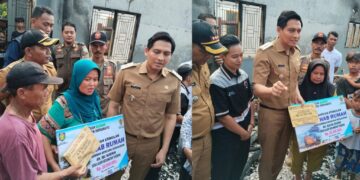Gercep, Bupati Lucky Hakim Bantu Warga Korban Kebakaran di Tukdana